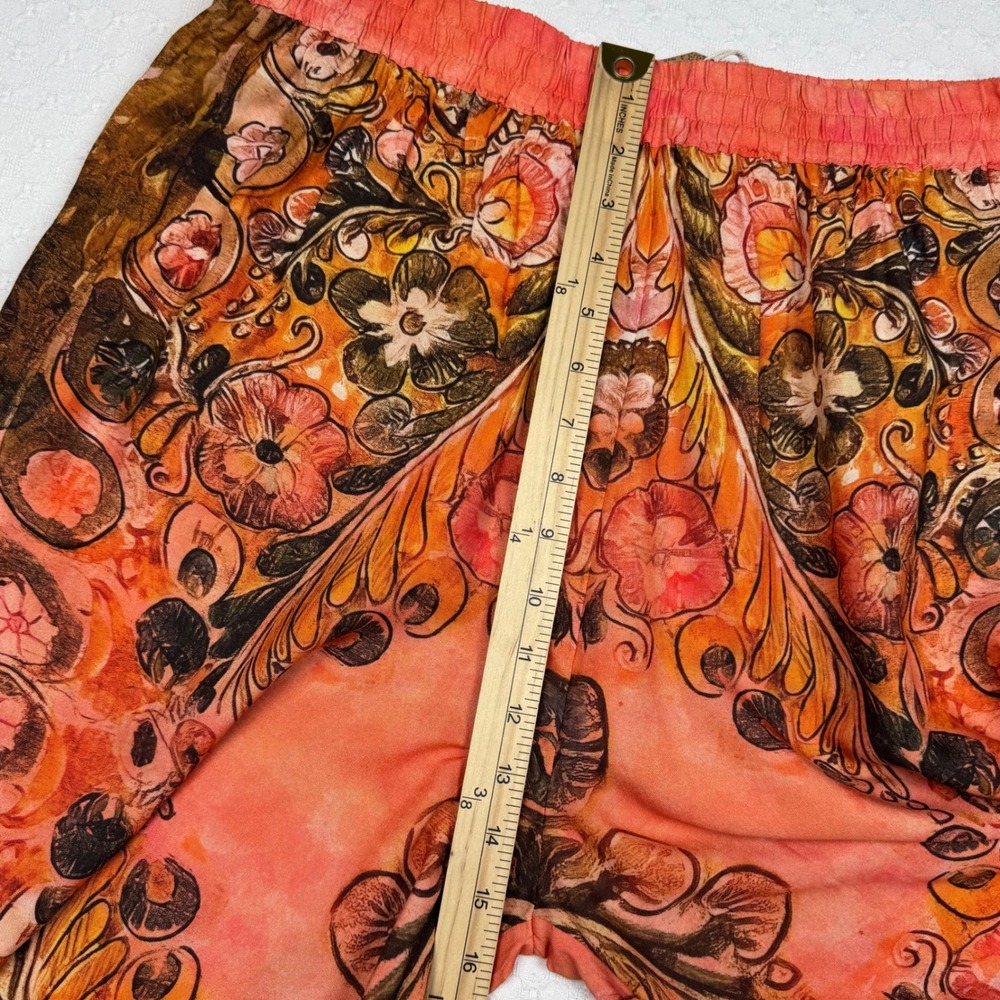 NWT Natural Life Boho Wide Leg Palazzo Pants Womens Large Floral Artsy Festival - Picture 9 of 11